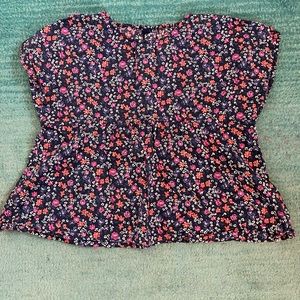 Uniqlo Girl’s Blue Floral Shirt